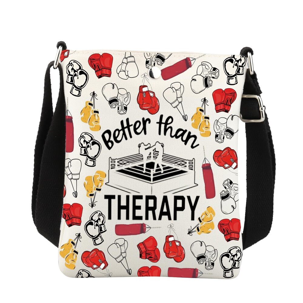 4986 Boxing Crossbody Bag Boxing Gift Better Than Therapy Boxing Lover